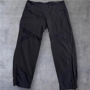 Athleta Mesh Cutout Cropped Workout Leggings, Medium